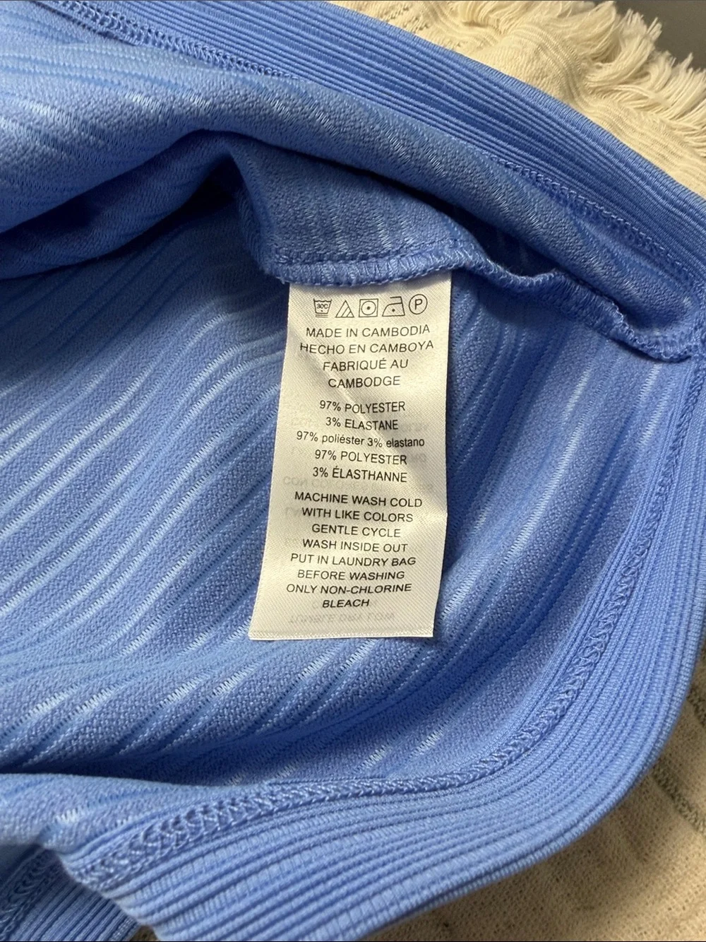 Michael Kors Royal Blue Textured Sleeveless Top; Large